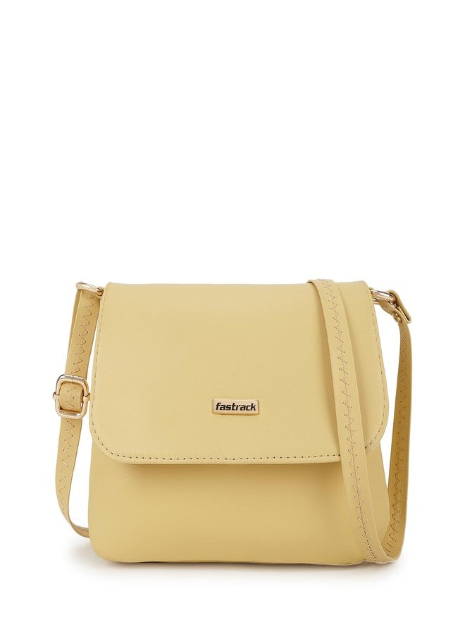 Fastrack Solid Structured Sling Bag for Women, Girls and Ladies | with Non-Detachable Sling Strap & Button Closure | Ladies Purse Handbag | Slings for Casual Carry - Image 1